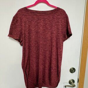 Tek Gear On the Go Gear Womens Burgandy Weave 3" Side Slits Tunic. Sz. XXL